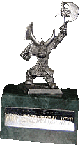 A tin figurine of an orc